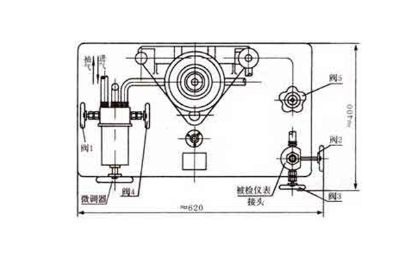 壓力真空計尺寸俯視圖
